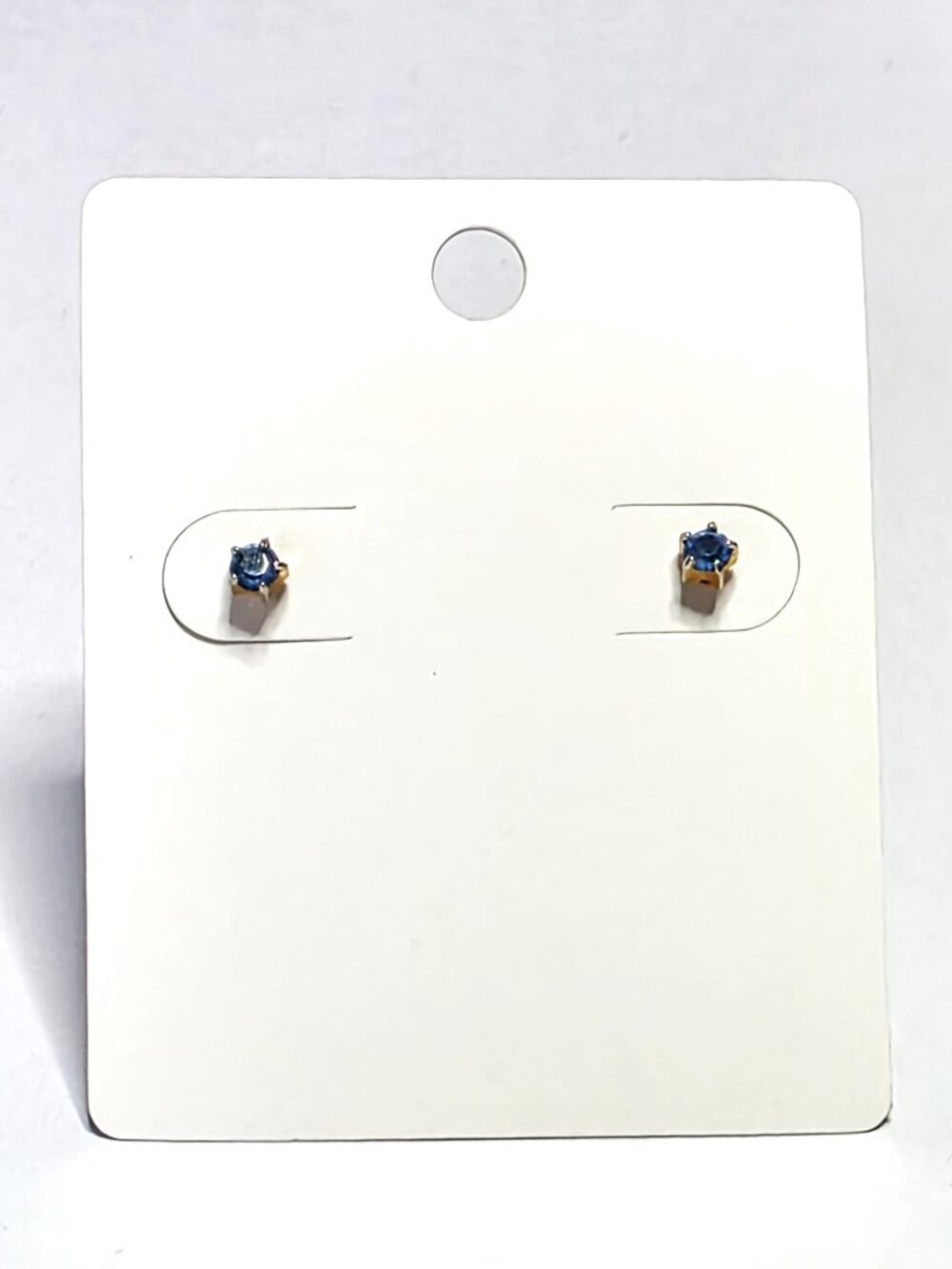 Sapphire blue crystal gold-plated star stud earrings